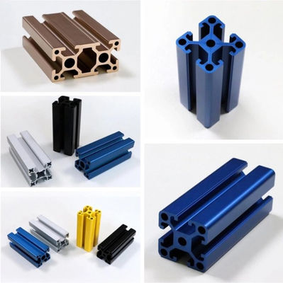 25*25 Slots Customized Bronze Color Aluminum Profile System with 6000mm Length and 40*40, 80*80, 100*100 Specifications