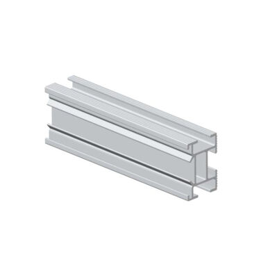 Anodized 6063 Alloy Solar Mounting Rail Aluminum Extrusion Profile with Customizable Dimensions