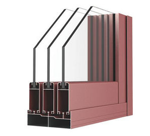 Les extrusions aluminium de fenêtre, l'extrusion en aluminium profile la fenêtre de section