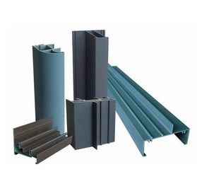 Profils enduits d'extrusion de fenêtre en aluminium de grain en bois d'OEM 6005 pour des portes et Windows d'hôtel