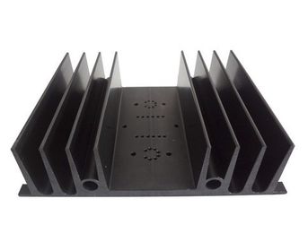 6063 anodisés/6061 profils en aluminium d'extrusion de radiateur avec la couleur argentée et noire