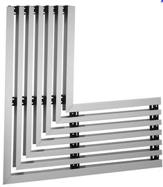 Châssis de fenêtre en aluminium en aluminium de profil de poudre de construction faite sur commande de revêtement