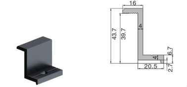Fraisez les systèmes solaires solaires de finition de support de toit plat de bride d'extrémité avec l'écrou/boulon