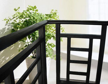 Balustrade en aluminium d'escalier pour des escaliers, revêtement de poudre/balustrades extérieures en aluminium de anodisation de main