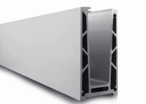 Alliage en verre anodisé 6063 T5 de main de profilé en u en aluminium de balustrade