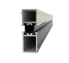 Profils d'extrusion peints par poudre de fenêtre en aluminium pour la fenêtre de tissu pour rideaux de double vitrage
