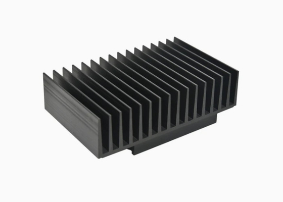 Profiles en aluminium industriel 6063-T5 pour éviers à chaleur anodisés extrudés noirs et brillants
