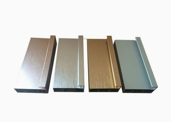 Profils de sections industrielles d'aluminium anodisé et coloré avec usinage CNC