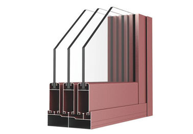 Profils d'extrusion peints par poudre de fenêtre en aluminium pour la fenêtre de glissement avec 6063 T5