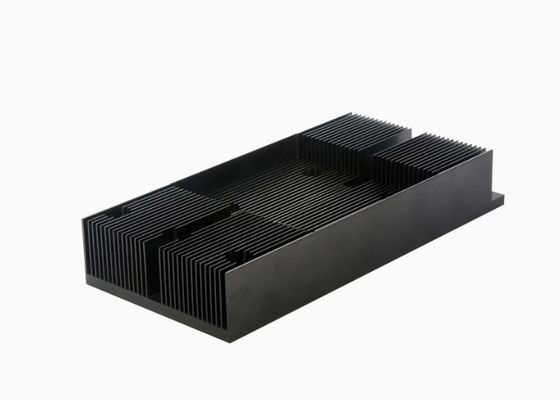 Profil d'extrusion des dissipateurs thermiques en aluminium 6060 anodisé noir de grande taille T66