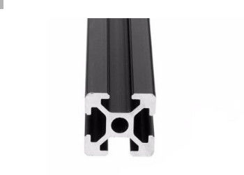 Extrusion en aluminium de profil anodisée par noir de fente en aluminium du système T en argent