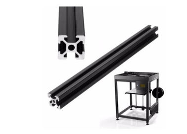 Argenté/noir a anodisé la poudre en aluminium de profils d'extrusion formée par T enduite