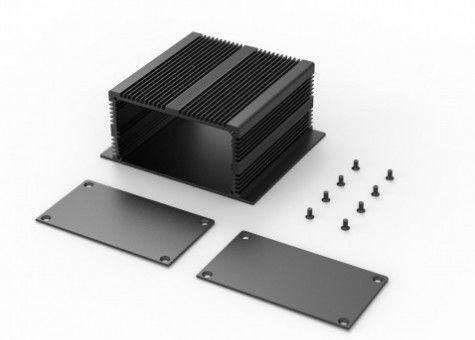 couverture électrique expulsée anodisée noire de la boîte 6063 6005 en aluminium