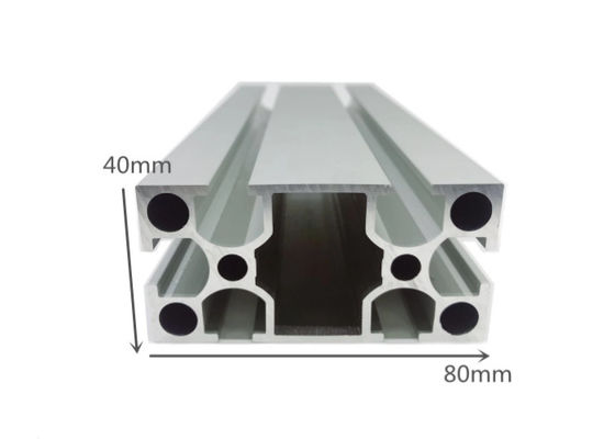 T anodisé argenté a rainé l'extrusion 6061 en aluminium encadrant pour l'établi/Tableau de fonctionnement