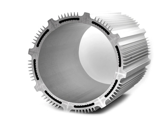 Cylindre noir argenté Shell With Longlife du profil 6063 T5 en aluminium industriel