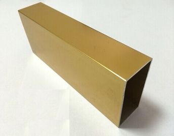 Profils en aluminium anodisés d'or d'extrusion pour Windows en aluminium coulissant