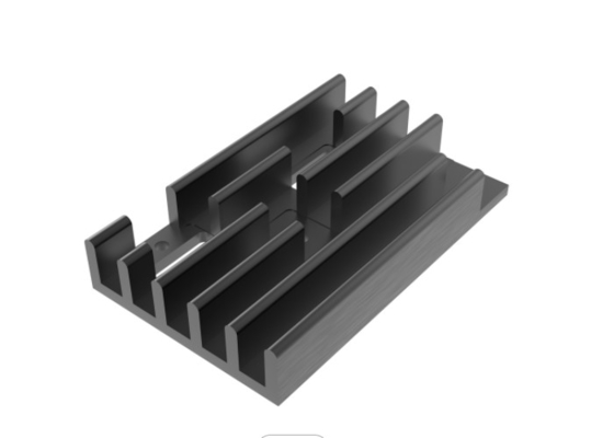Le noir en aluminium de profil d'extrusion de radiateur de 6060 alliages a anodisé électrophorétique