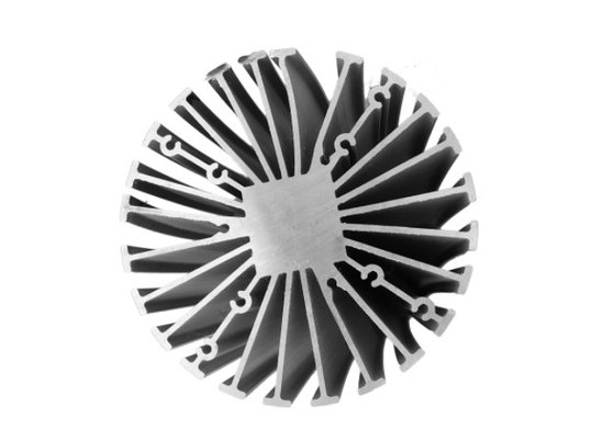L'extrusion en aluminium de radiateur de LED profile argenté T66 anodisée